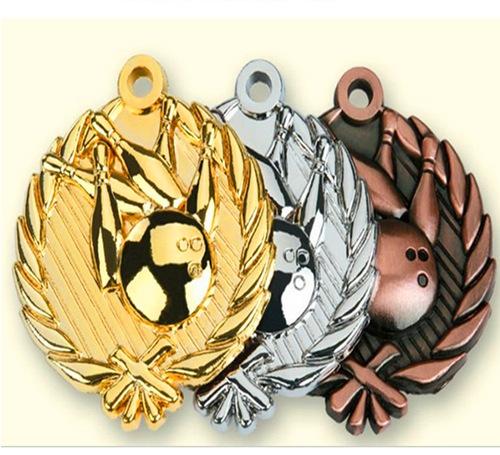 批发生产 加工定制 各种类型金属奖牌徽章保龄球比赛奖牌厂家直销